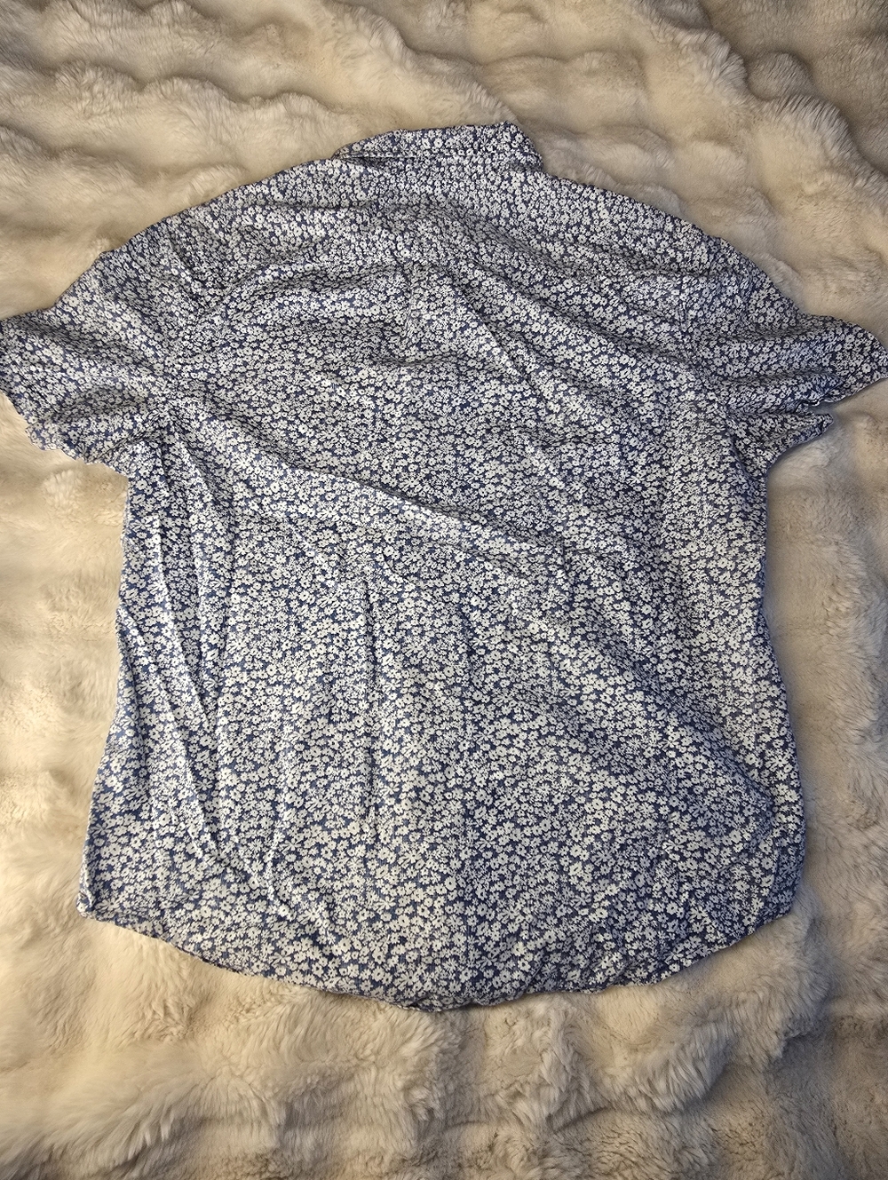 Original Penguin Blue and White Floral Button-Up Shirt - Picture 3 of 3